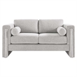 Modway Visible Upholstered Modern Polyester Fabric Loveseat in Light Gray