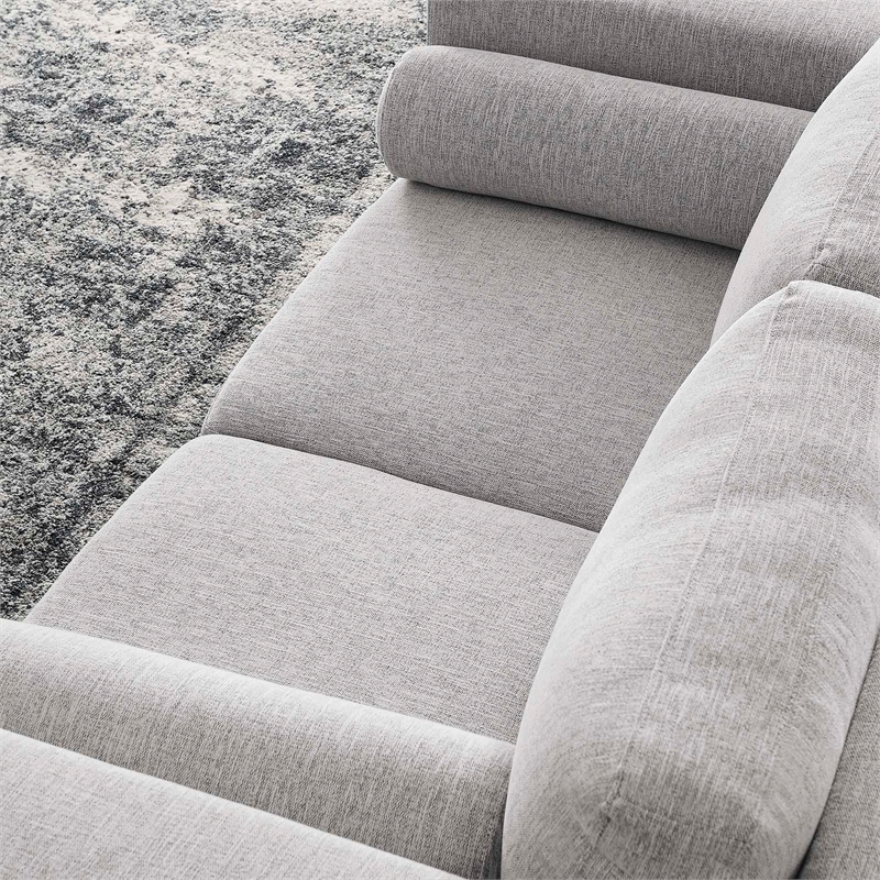 Modway Visible Upholstered Modern Polyester Fabric Loveseat in Light Gray