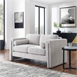 Modway Visible Upholstered Modern Polyester Fabric Loveseat in Light Gray