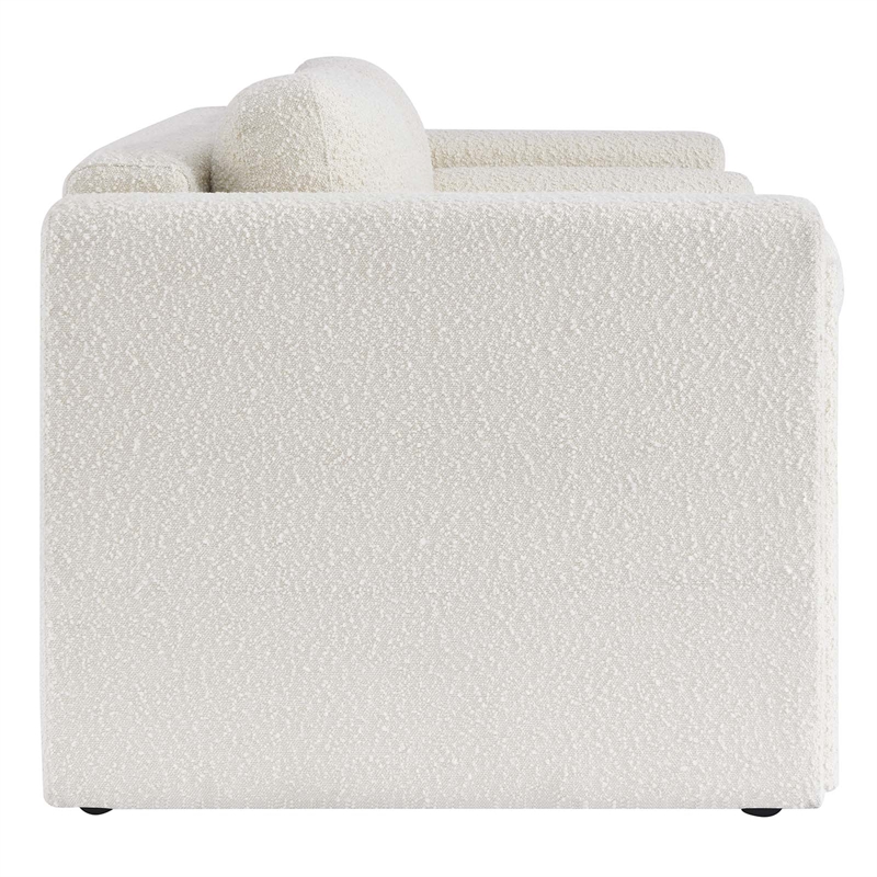 Modway Visible Upholstered Modern Boucle Fabric Loveseat in Ivory
