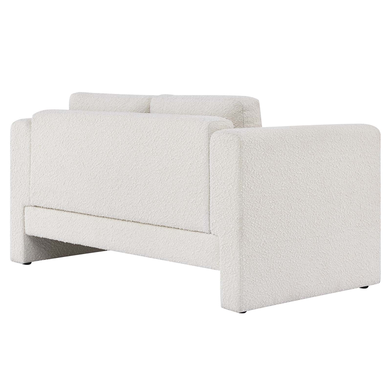 Modway Visible Upholstered Modern Boucle Fabric Loveseat in Ivory