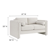 Modway Visible Upholstered Modern Boucle Fabric Loveseat in Ivory