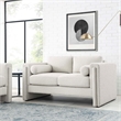 Modway Visible Upholstered Modern Boucle Fabric Loveseat in Ivory