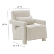 Modway Mirage Upholstered Modern Boucle Fabric Armchair in Ivory