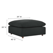 Modway Commix Upholstered Fabric & Solid Wood Sectional Sofa in Black