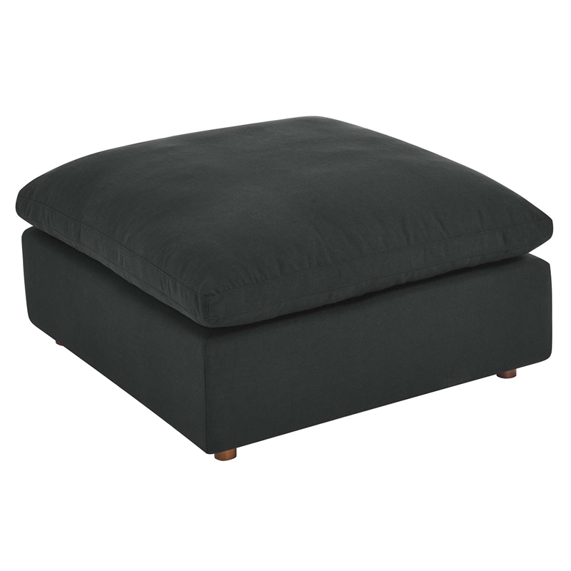 Modway Commix Upholstered Fabric & Solid Wood Sectional Sofa in Black