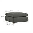 Modway Commix Upholstered Fabric & Solid Wood Sectional Sofa in Gray