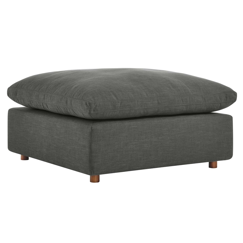 Modway Commix Upholstered Fabric & Solid Wood Sectional Sofa in Gray