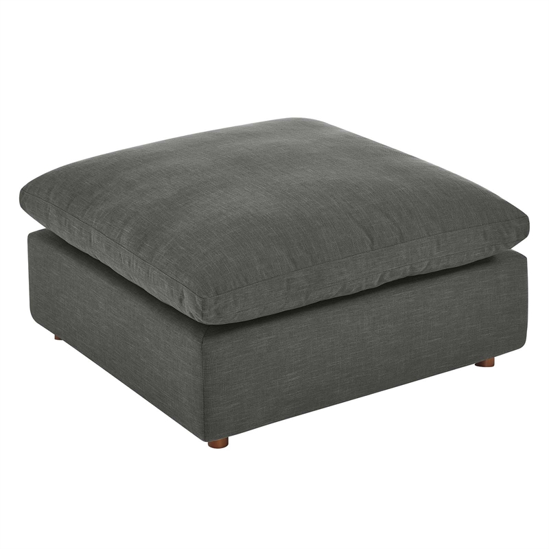 Modway Commix Upholstered Fabric & Solid Wood Sectional Sofa in Gray