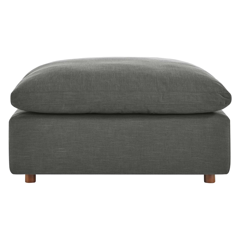 Modway Commix Upholstered Fabric & Solid Wood Sectional Sofa in Gray