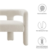 Modway Kayla Upholstered Modern Boucle Fabric Loveseat in Ivory