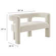 Modway Kayla Upholstered Modern Boucle Fabric Loveseat in Ivory