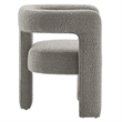 Modway Kayla Upholstered Modern Boucle Fabric Armchair in Light Gray