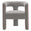 Modway Kayla Upholstered Modern Boucle Fabric Armchair in Light Gray