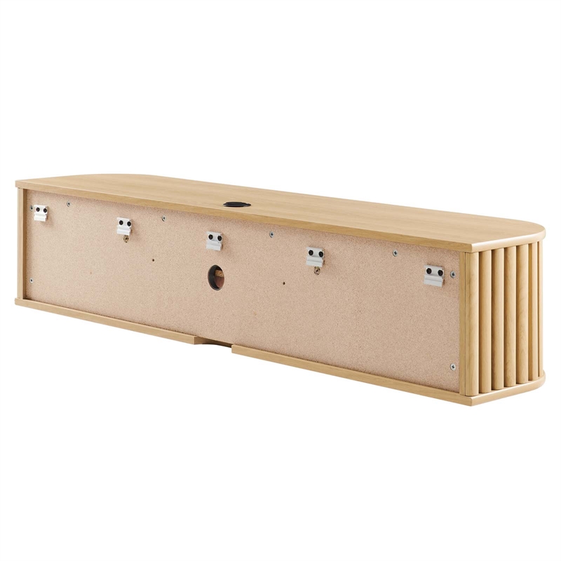 Modway Fortitude Wall-Mounted Wood TV Stand for TVs up to 70