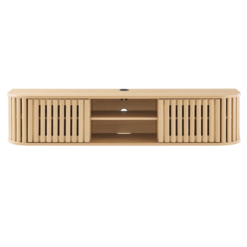 Modway Fortitude Wall-Mounted Wood TV Stand for TVs up to 70