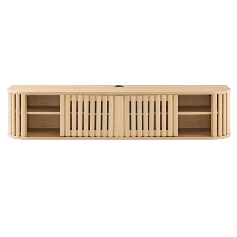 Modway Fortitude Wall-Mounted Wood TV Stand for TVs up to 70