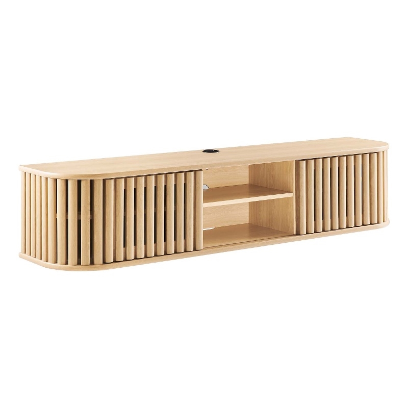 Modway Fortitude Wall-Mounted Wood TV Stand for TVs up to 70