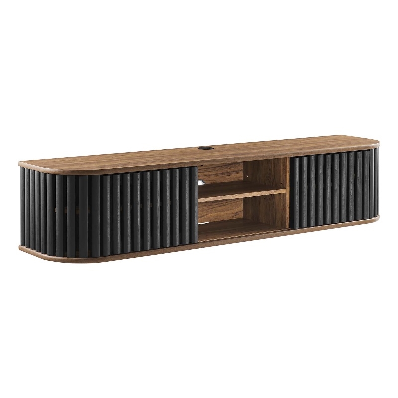 Modway Fortitude Wall-Mounted Wood TV Stand for TVs up to 70
