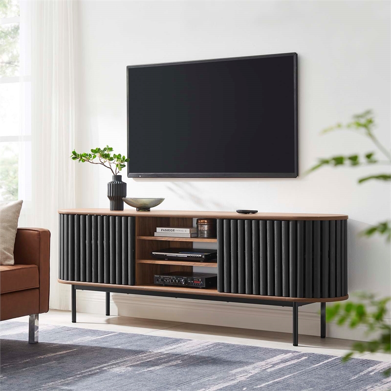 Modway Fortitude Wood TV Stand for TVs up to 78