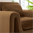Modway Waverly Upholstered Modern Velvet Fabric Armchair in Brown