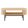 Modway Fortitude Oval Wood Coffee Table with Open Storage in Oak