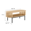 Modway Fortitude Oval Wood Coffee Table with Open Storage in Oak