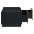 Modway Holden 2-Drawer Wood Coffee Table in Black and Walnut