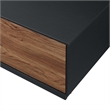 Modway Holden 2-Drawer Wood Coffee Table in Black and Walnut