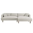 Modway 2-Piece Right-Facing Fabric Sectional Sofa with Tapered Legs in White