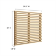 Modway Render Wall Mount Wood Twin Headboard with Mounting Hardware in Oak