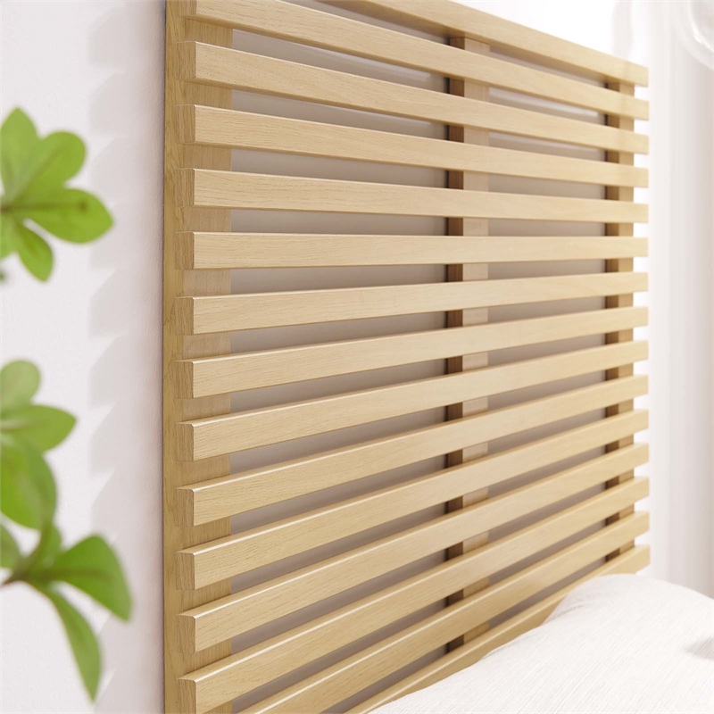 Modway Render Wall Mount Wood Twin Headboard with Mounting Hardware in Oak
