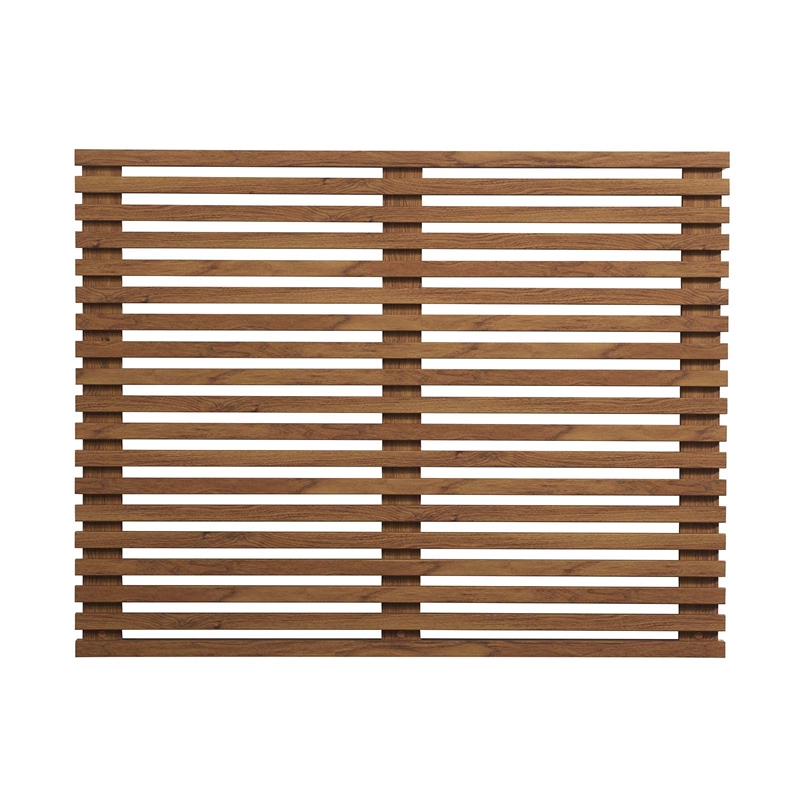 Modway Render Wall Mount Modern Wood Twin Headboard in Walnut