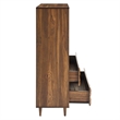 Modway Vespera Contemporary Modern Wood Storage 5-Drawer Chest in Walnut