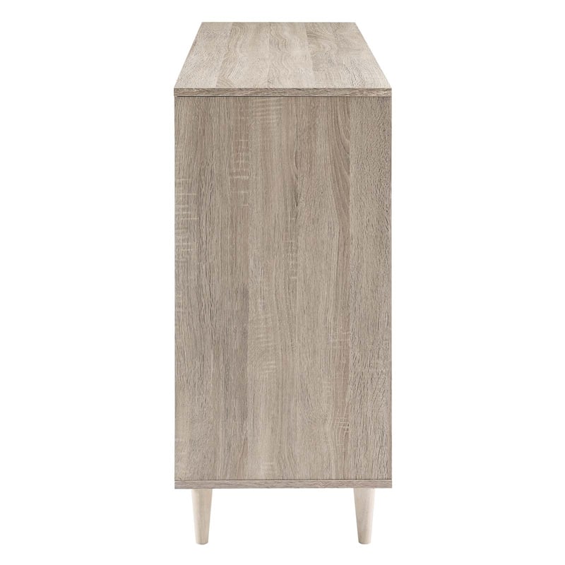 Modway Vespera Mindi Wood 6-Drawers Bedroom Dresser in Oak White