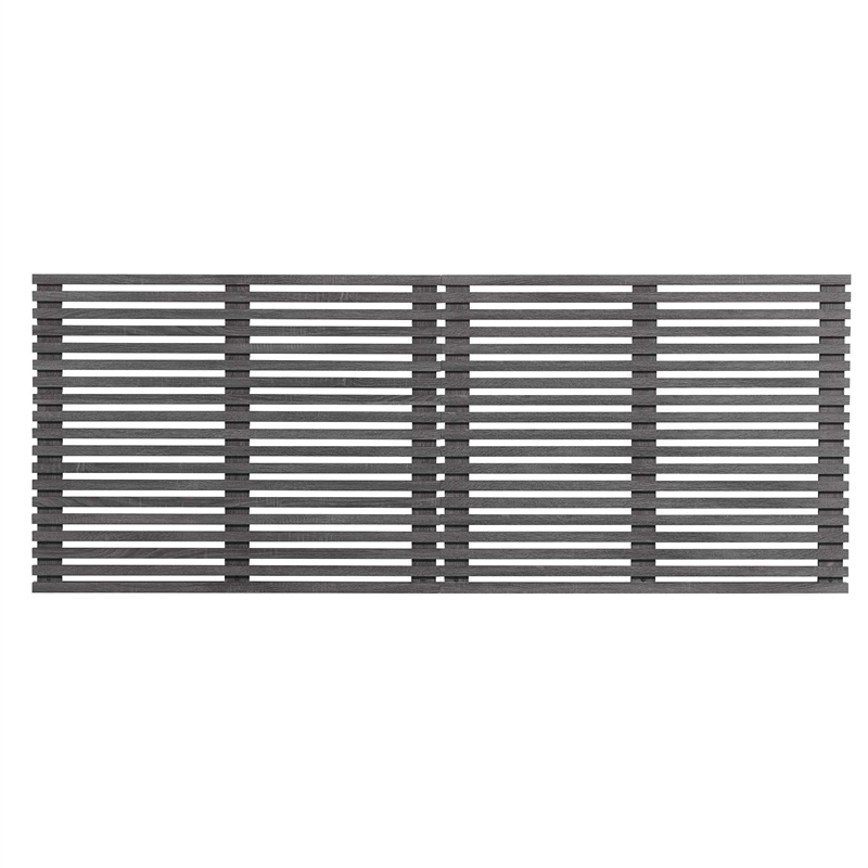 Modway Render Wall Mount Modern Wood King Headboard in Charcoal