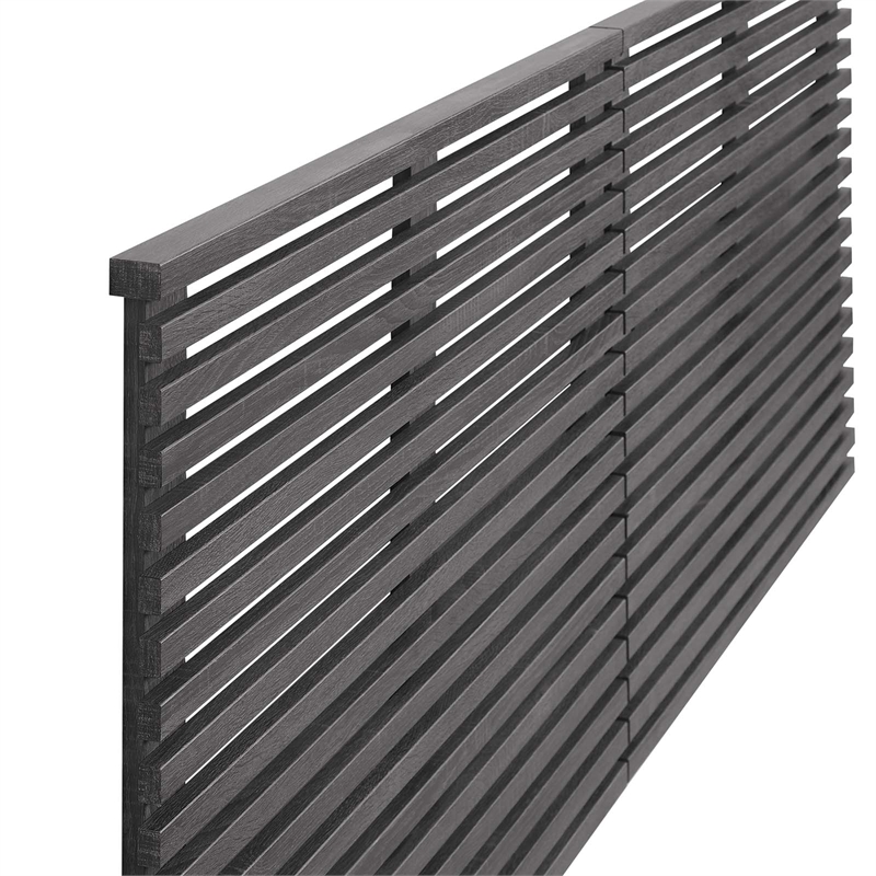Modway Render Wall Mount Modern Wood King Headboard in Charcoal