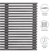 Modway Render Wall Mount Modern Wood King Headboard in Charcoal