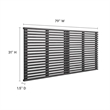Modway Render Wall Mount Modern Wood King Headboard in Charcoal