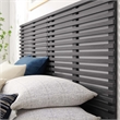 Modway Render Wall Mount Modern Wood King Headboard in Charcoal