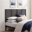 Modway Render Wall Mount Modern Wood King Headboard in Charcoal