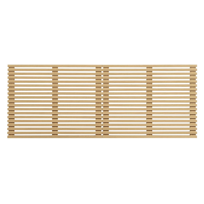 Modway Render Wall Mount Wood King Headboard with Mounting Hardware in Oak