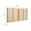 Modway Render Wall Mount Wood King Headboard with Mounting Hardware in Oak