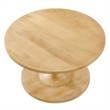 Modway Lina Round Wood Coffee Table with Tapered Pedestal Base in Oak