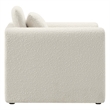 Modway Waverly Upholstered Modern Boucle Fabric Armchair in Ivory
