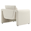 Modway Waverly Upholstered Modern Boucle Fabric Armchair in Ivory