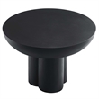 Caspian Round Concrete Coffee Table in Black