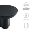 Caspian Round Concrete Coffee Table in Black