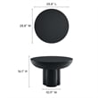 Caspian Round Concrete Coffee Table in Black
