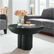 Caspian Round Concrete Coffee Table in Black